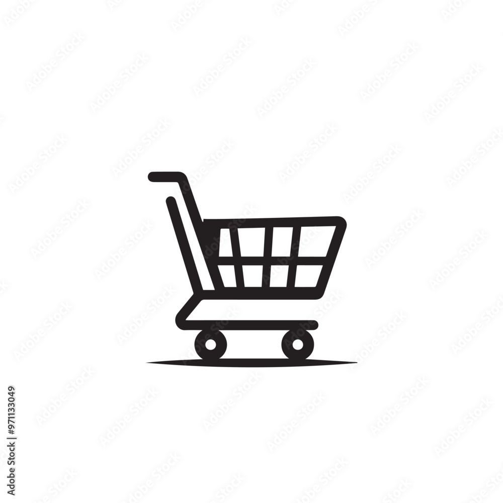 Shopping cart silhouette. Shopping trolley vector design. Shopping cart vector illustration isolated on white. background. Shopping cart silhouette. Shopping trolley vector design. Shopping cart vector illustration isolated on white. background.
