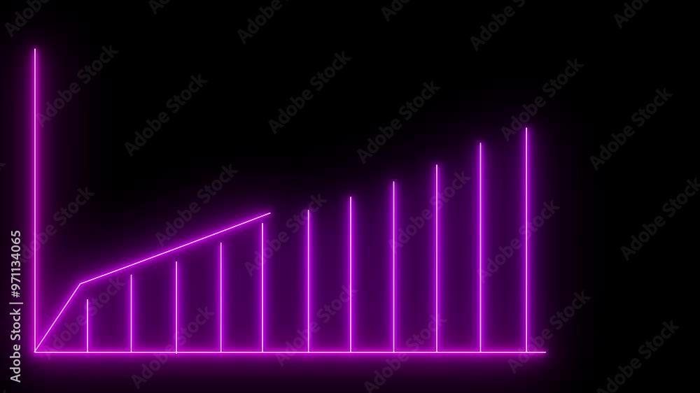 A business growth icon typically features an upward-trending graph or arrow, symbolizing increasing revenue or progress with neon glowing on background. A business growth icon typically features an upward-trending graph or arrow, symbolizing increasing revenue or progress with neon glowing on background.