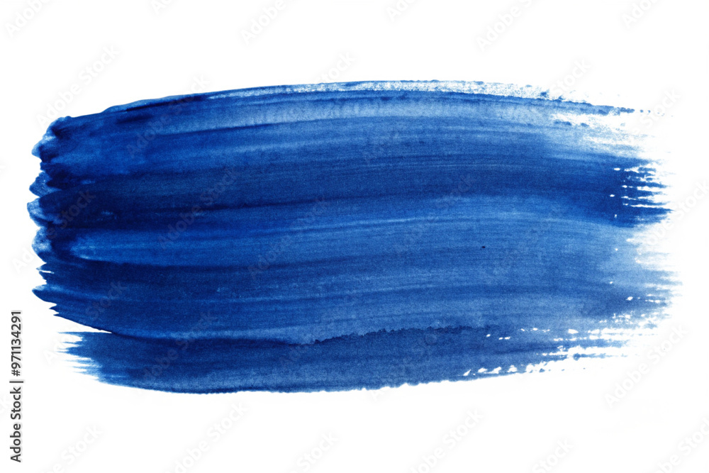 Fototapeta premium Dark blue watercolor brush stroke png