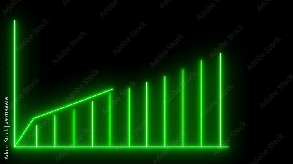 A business growth icon typically features an upward-trending graph or arrow, symbolizing increasing revenue or progress with neon glowing on background. A business growth icon typically features an upward-trending graph or arrow, symbolizing increasing revenue or progress with neon glowing on background.