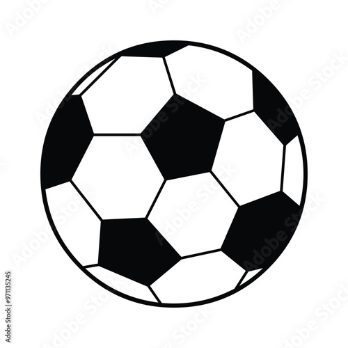 Football ball icon. Isolated soccer sign design.