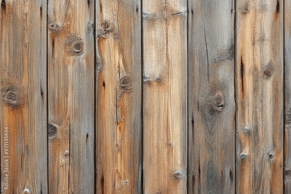 Naklejka premium Weathered wood plank texture background. Perfect for rustic and vintage design projects.