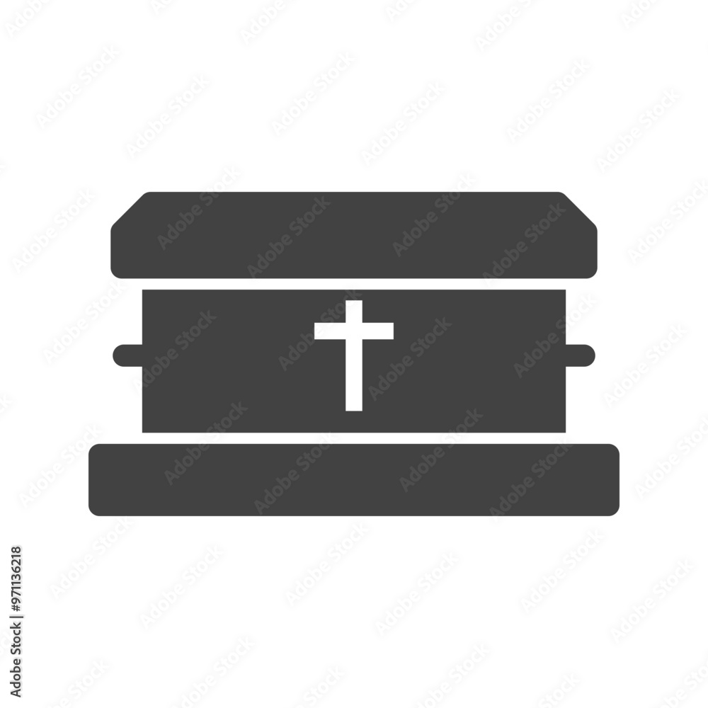 Obraz premium Funeral Glyph Icons