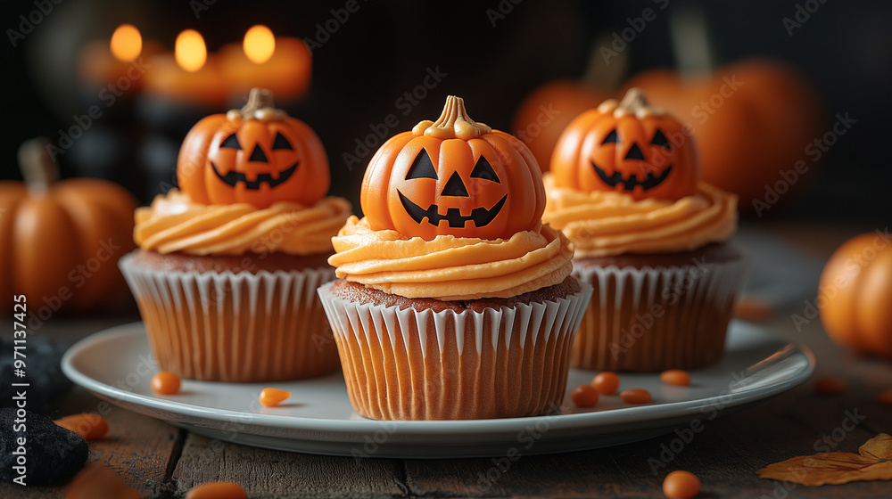 ハロウィンのカップケーキ ハロウィンのカップケーキ