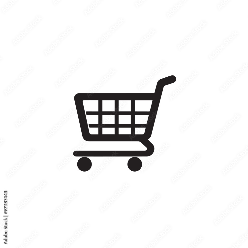 Shopping cart silhouette. Shopping trolley vector design. Shopping cart vector illustration isolated on white. background. Shopping cart silhouette. Shopping trolley vector design. Shopping cart vector illustration isolated on white. background.