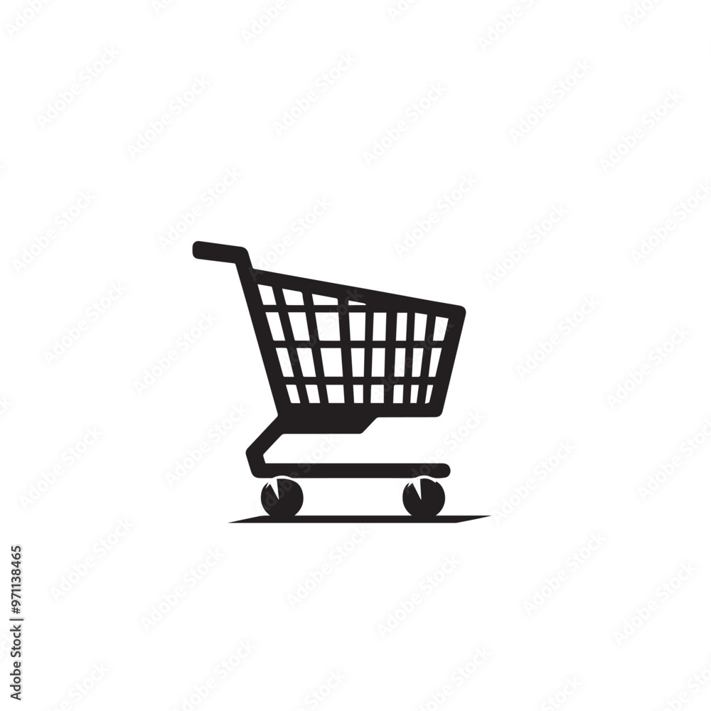 Shopping cart silhouette. Shopping trolley vector design. Shopping cart vector illustration isolated on white. background. Shopping cart silhouette. Shopping trolley vector design. Shopping cart vector illustration isolated on white. background.