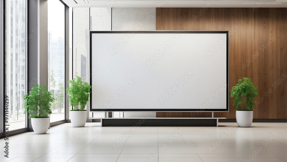 Fototapeta premium Empty Billboard in Office