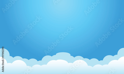 blue sky with clouds Vector Background Backdrop wallpaper