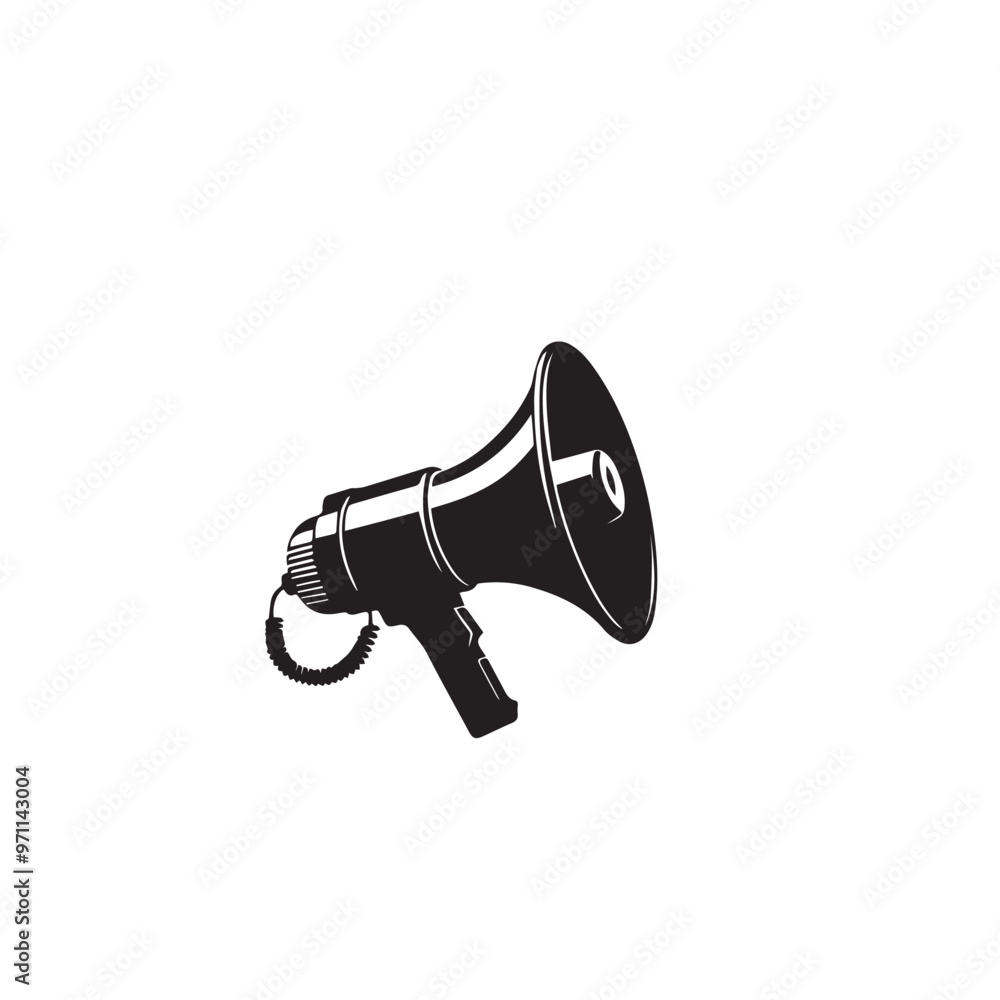 Megaphone vector logo, icon. Megaphone vector silhouette. Megaphone illustration isolated on white background. Megaphone vector logo, icon. Megaphone vector silhouette. Megaphone illustration isolated on white background.