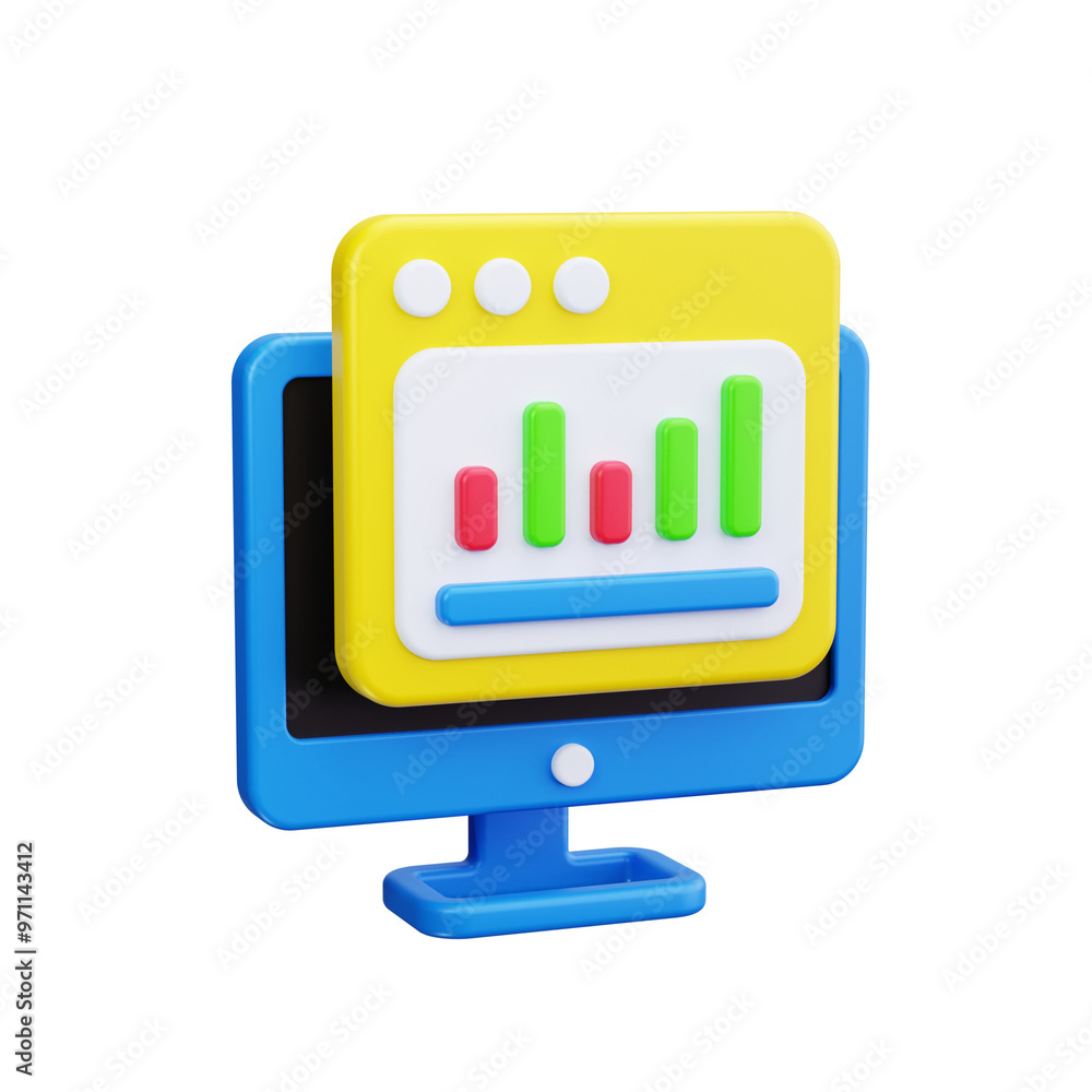 computer 3d render icons computer 3d render icons