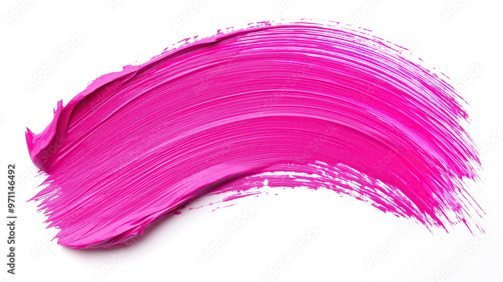 one single pink abstract smear smudge brush stroke isolated on white background one single pink abstract smear smudge brush stroke isolated on white background