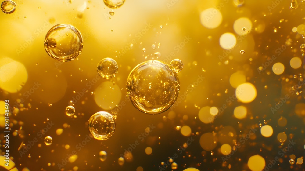 Golden Oil Bubbles Abstract Motion for Cosmetics Marketing Golden Oil Bubbles Abstract Motion for Cosmetics Marketing