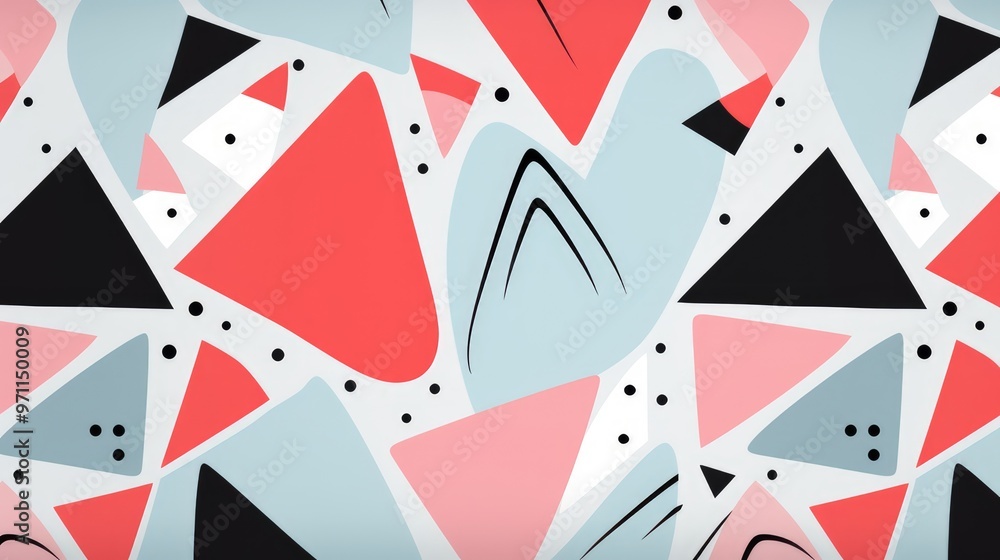 A vibrant abstract pattern featuring colorful geometric shapes in various arrangements. A vibrant abstract pattern featuring colorful geometric shapes in various arrangements.