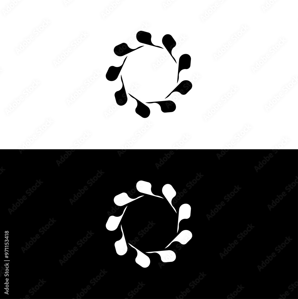 Obraz premium Circle vector logo template design..solution, positive, modern, energy, icon, Premium Vector