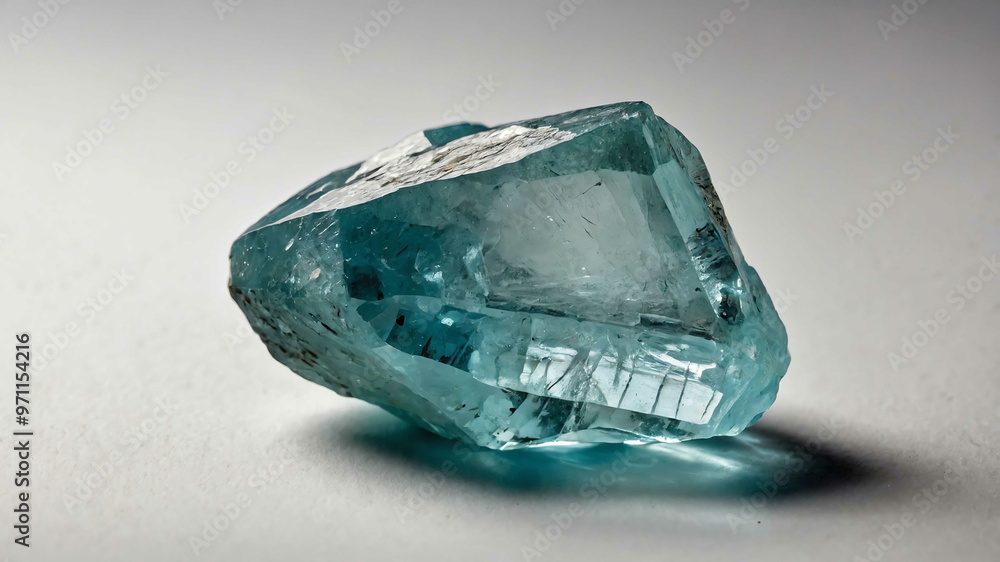 Rough zircon stone with plain white background Rough zircon stone with plain white background