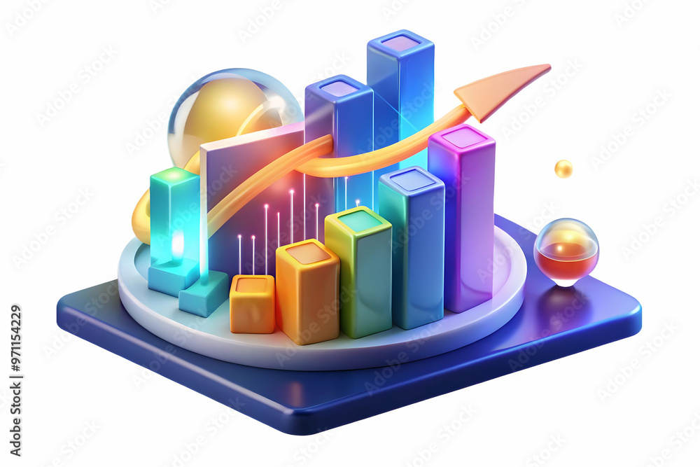 Abstract Glowing Profit Growth Charts in a Vibrant Digital Art Environment: Visualize Financial Success and Achievement with Bright Colors and Light Streaks Abstract Glowing Profit Growth Charts in a Vibrant Digital Art Environment: Visualize Financial Success and Achievement with Bright Colors and Light Streaks