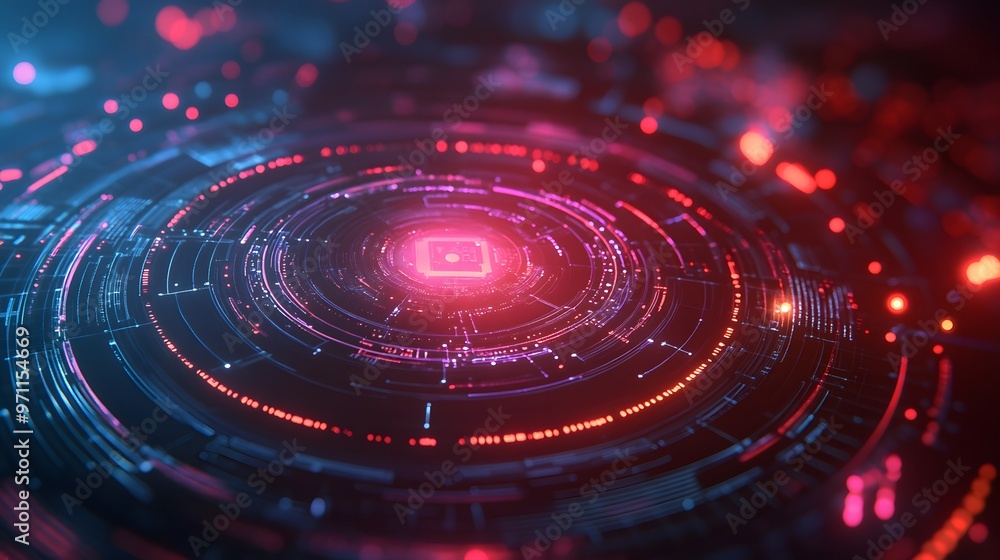 Layered holographic tech overlays on a muted background with futuristic details Layered holographic tech overlays on a muted background with futuristic details