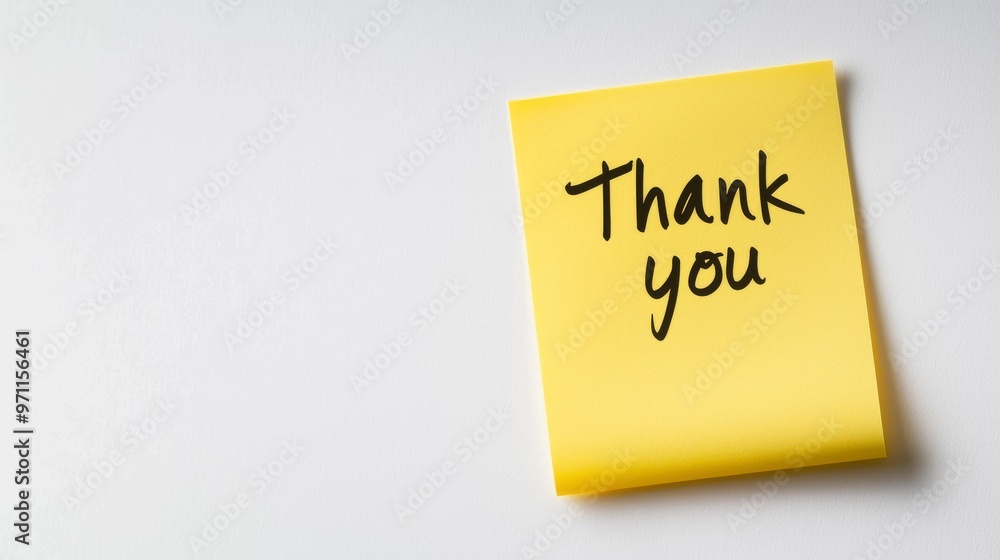 Simple Yellow Sticky Note with Handwritten Simple Yellow Sticky Note with Handwritten