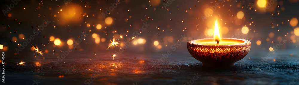 Isolated Diya and Sparklers Vector Illustration - Minimalistic Design Combining Traditional Diya Lamp with Abstract Sparklers on White Background for Festive Warmth Isolated Diya and Sparklers Vector Illustration - Minimalistic Design Combining Traditional Diya Lamp with Abstract Sparklers on White Background for Festive Warmth