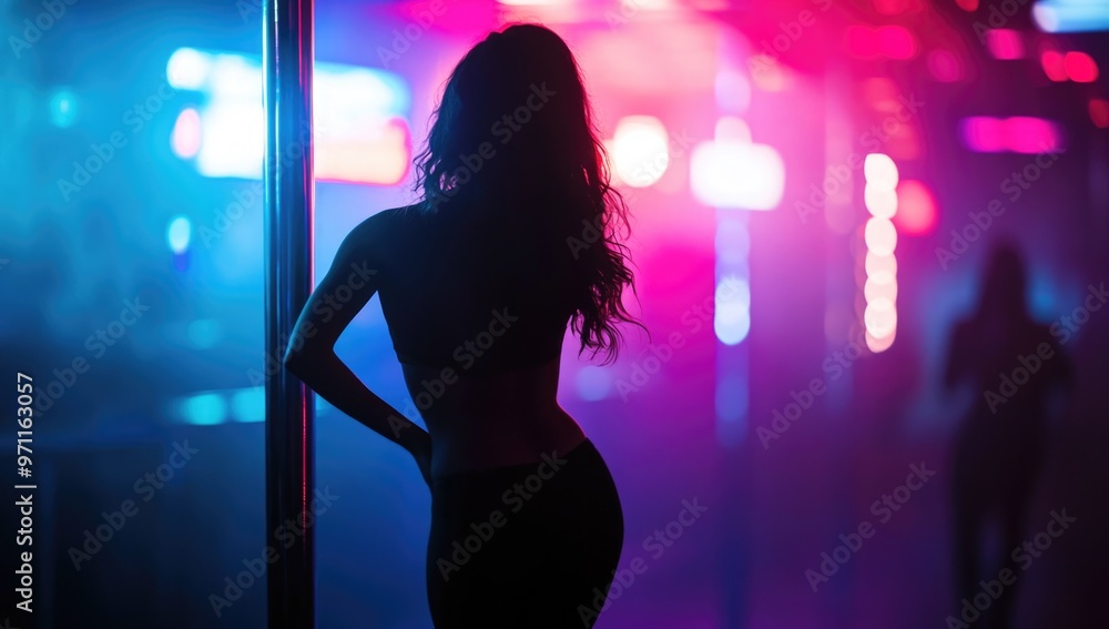 young girl in sexy lingerie is dancing in a strip club young girl in sexy lingerie is dancing in a strip club