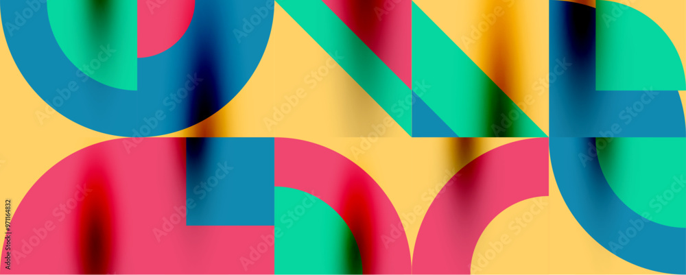 Neo memphis geometric pattern with circles, squares. Pop art abstract background for covers, banners, flyers and posters and other templates Neo memphis geometric pattern with circles, squares. Pop art abstract background for covers, banners, flyers and posters and other templates