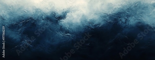 Dark abstract background with layers of navy, black, and gray, combined with a soft mist for a deep, atmospheric effect