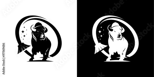 The Bull logo and the sweep of the cleaner. 