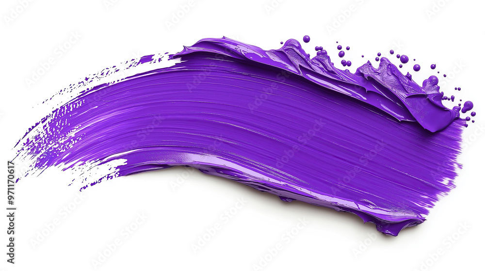 one single purple abstract smear smudge brush stroke isolated on white background one single purple abstract smear smudge brush stroke isolated on white background