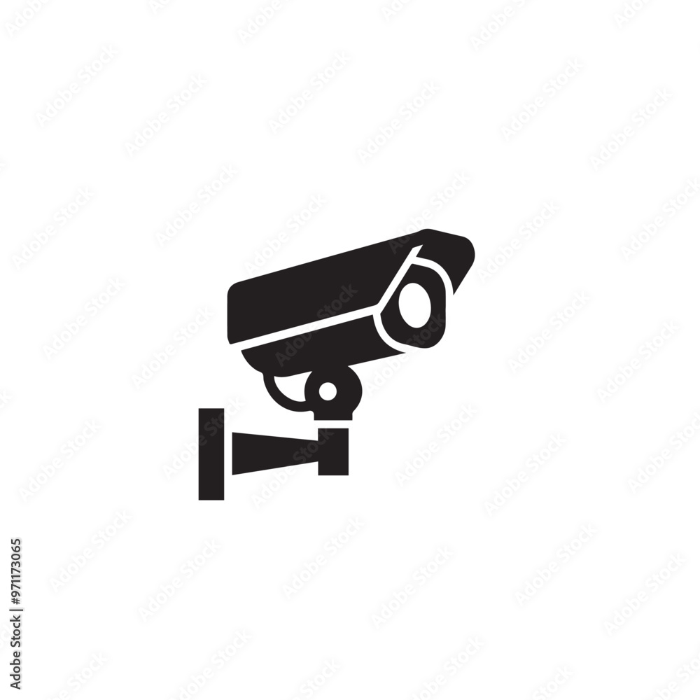 CC tv camera silhouette. CC camera logo, icon vector design isolated on white backgorund. CC tv camera silhouette. CC camera logo, icon vector design isolated on white backgorund.