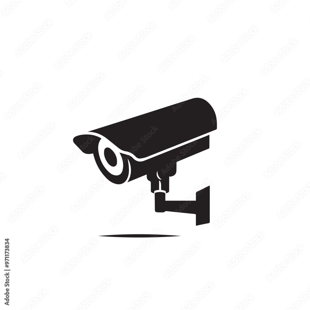 CC tv camera silhouette. CC camera logo, icon vector design isolated on white backgorund. CC tv camera silhouette. CC camera logo, icon vector design isolated on white backgorund.