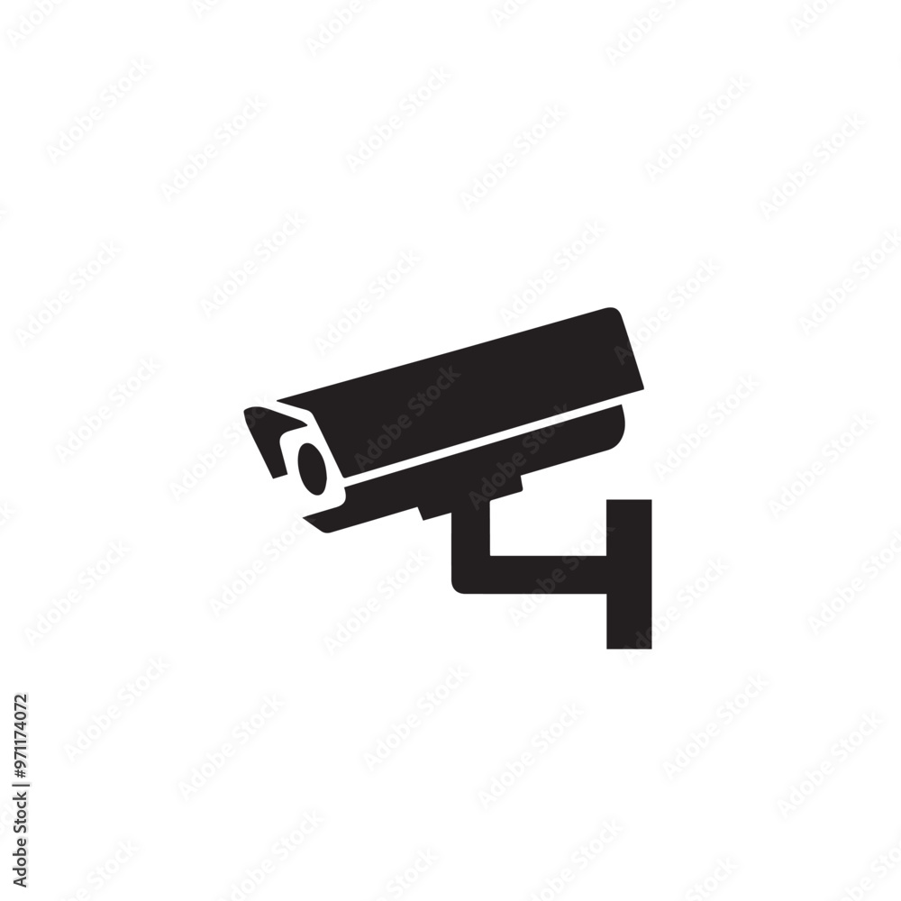 CC tv camera silhouette. CC camera logo, icon vector design isolated on white backgorund. CC tv camera silhouette. CC camera logo, icon vector design isolated on white backgorund.