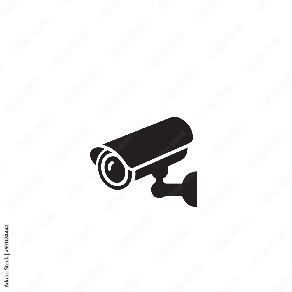 CC tv camera silhouette. CC camera logo, icon vector design isolated on white backgorund. CC tv camera silhouette. CC camera logo, icon vector design isolated on white backgorund.