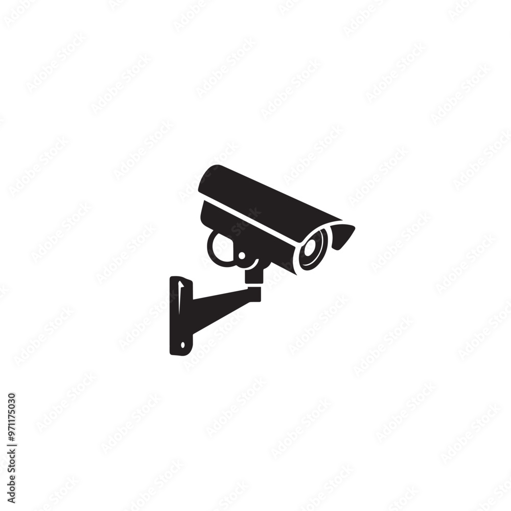 CC tv camera silhouette. CC camera logo, icon vector design isolated on white backgorund. CC tv camera silhouette. CC camera logo, icon vector design isolated on white backgorund.