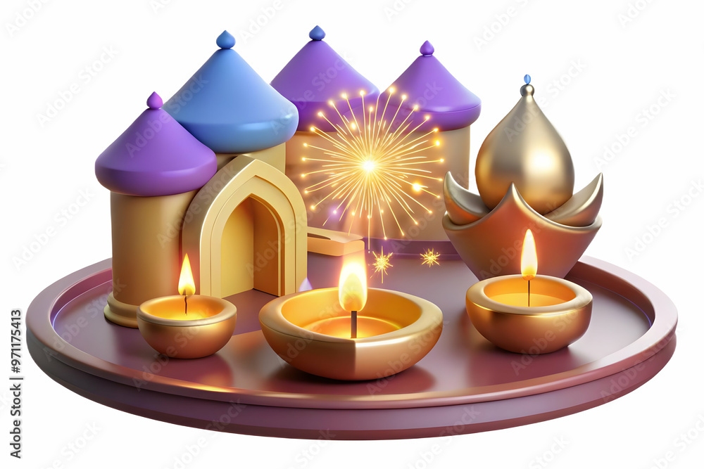 Flat Glossy Rangoli and Sparklers Night Background: Vibrant Festival Scene with Glossy Texture and Illuminating Sparklers in Simple Vector Illustration Flat Glossy Rangoli and Sparklers Night Background: Vibrant Festival Scene with Glossy Texture and Illuminating Sparklers in Simple Vector Illustration