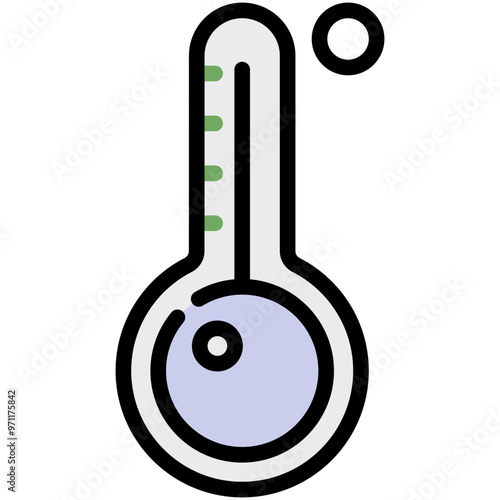 thermometer filled line icon