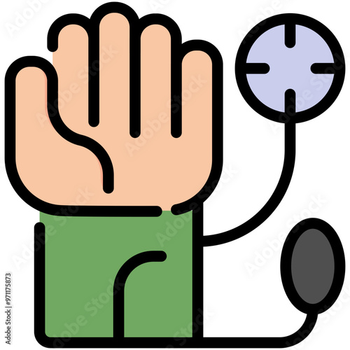 sphygmomanometer filled line icon