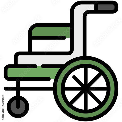 wheel chair filled line icon