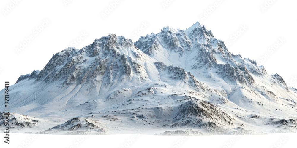 Obraz premium PNG Snowy mountain desktop wallpaper