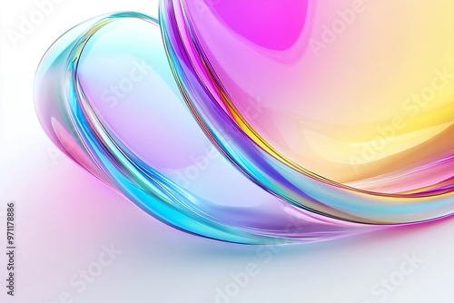 Abstract rainbow background design, 3d rendering