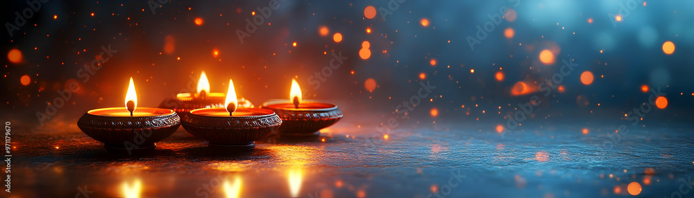 Glossy Background Featuring Diwali Lamps and Swirling Floral Designs - Vibrant and Festive Stock Photo for Cultural Celebrations and Elegant Backgrounds Glossy Background Featuring Diwali Lamps and Swirling Floral Designs - Vibrant and Festive Stock Photo for Cultural Celebrations and Elegant Backgrounds
