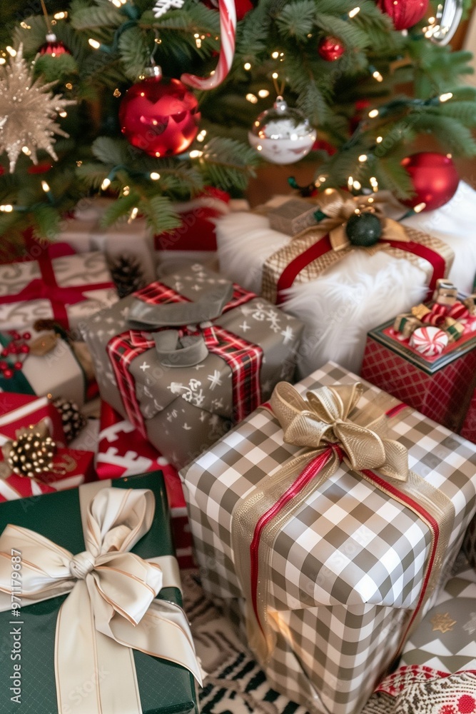 christmas presents under tree