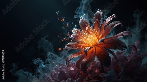 Photo New Flower bouquet 3d illustration colorful close up of flower background for wallpaper