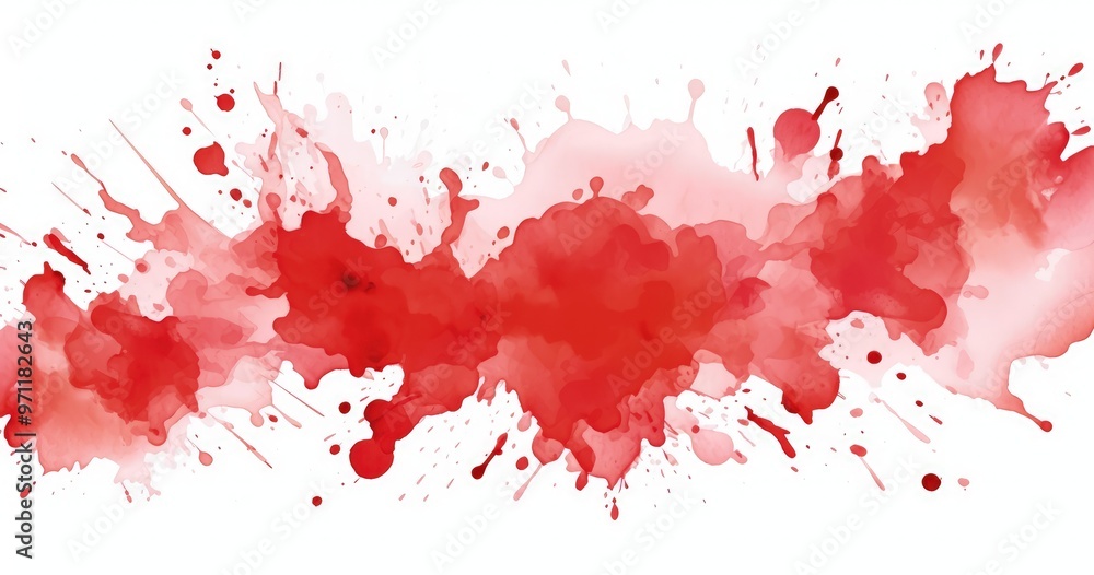 A vibrant abstract watercolor splash in shades of red isolated on white background, ideal for backgrounds or artistic designs. A vibrant abstract watercolor splash in shades of red isolated on white background, ideal for backgrounds or artistic designs.
