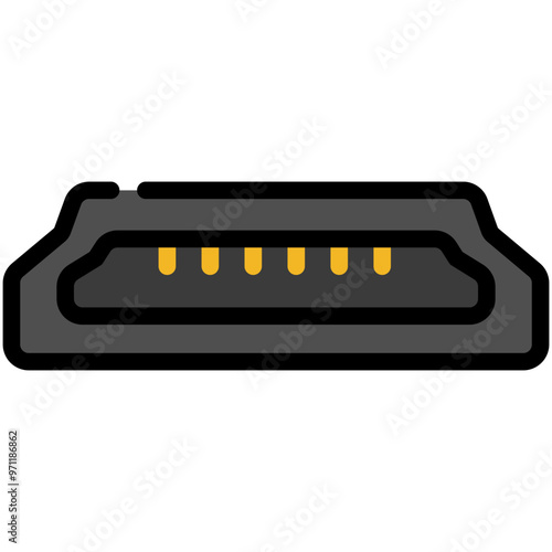 hdmi filled line icon