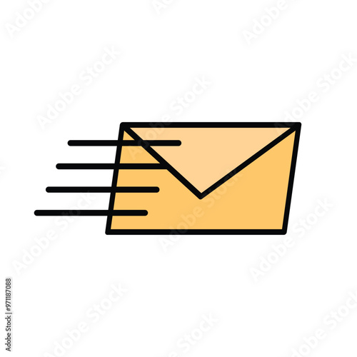 Mail vector icon illustration white background