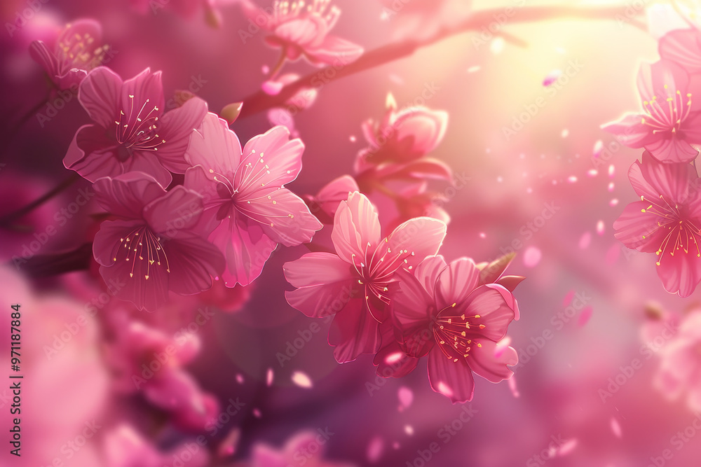 A close up of pink flowers with a pink background A close up of pink flowers with a pink background