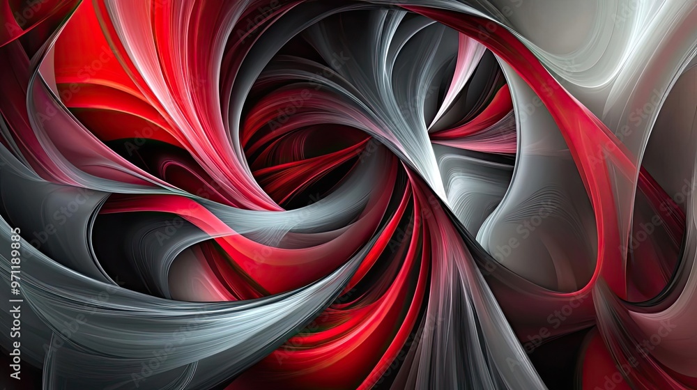 An abstract swirl of red and gray tones creates a dynamic and captivating visual effect, perfect for modern designs. An abstract swirl of red and gray tones creates a dynamic and captivating visual effect, perfect for modern designs.