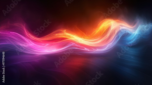 Wallpaper Mural A vibrant abstract wave of colors, blending smoothly to create a dynamic visual effect. Torontodigital.ca