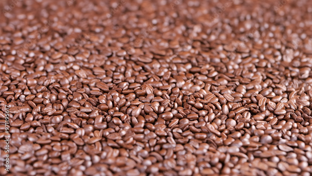 Close-up of roasted coffee beans forming a textured surface Close-up of roasted coffee beans forming a textured surface