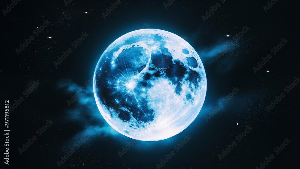 Fototapeta premium The Last Night of the Blue Moon: The Call of the Forest
